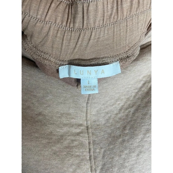 NWOT Lunya Restore Double Faced Pant in Otium Tan Heather-sz Large - Picture 6 of 12